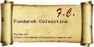 Fundarek Celesztina névjegykártya